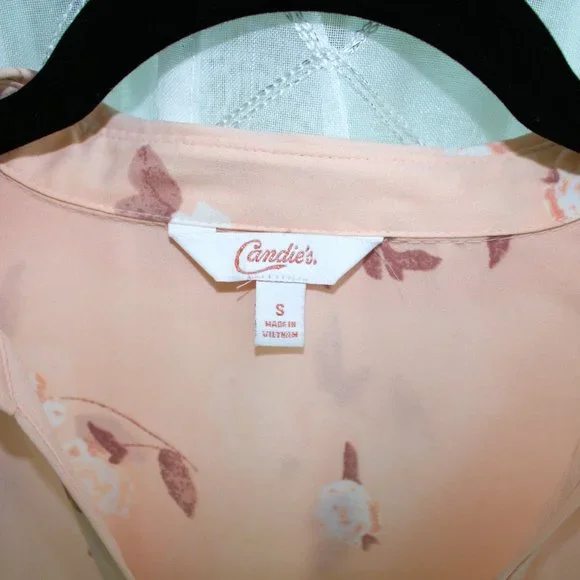 Candie's | Button Down Rose Pink Blouse - Picture 8 of 8